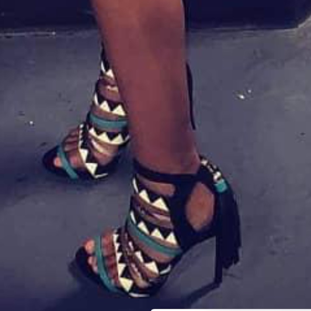 Miss KG by Kurt Geiger multi tassel heels - Picture 6 of 6